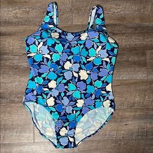 Islander floral print one piece swimsuit
